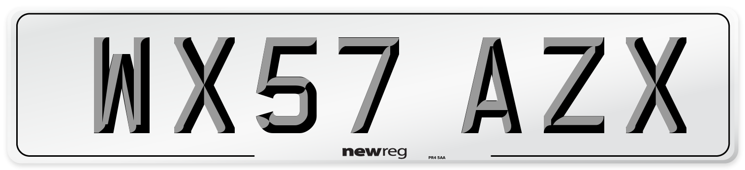 WX57 AZX Number Plate from New Reg